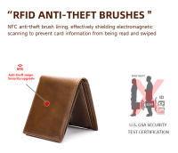 Cartera De Cuero Genuino Para Hombre WESTAL Con Bolsillo Para Monedas Y Tarjetas Tres Hojas Cierre De Cordón Casual - details 7
