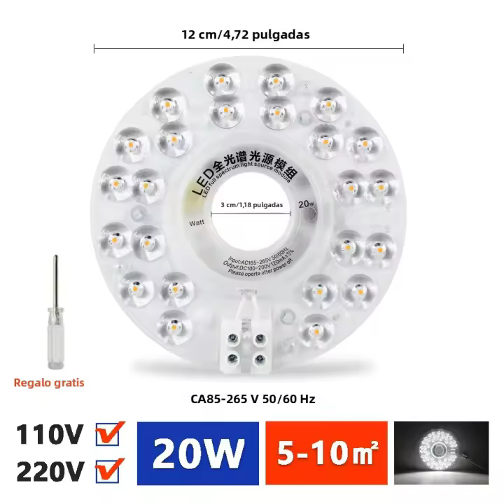 Kit De Luz LED Para Techo Modulador LED 20W 40W 60W 100W Redondo Reemplazo De Placa LED Para Ventilador De Techo 220V 110V - 1