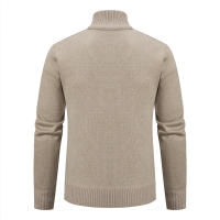 Chaqueta De Cashmere Para Hombre 2024 Suéter Tejido Caliente Y Casual De Otoño E Invierno Estilo Zipper Trenzado - details 6