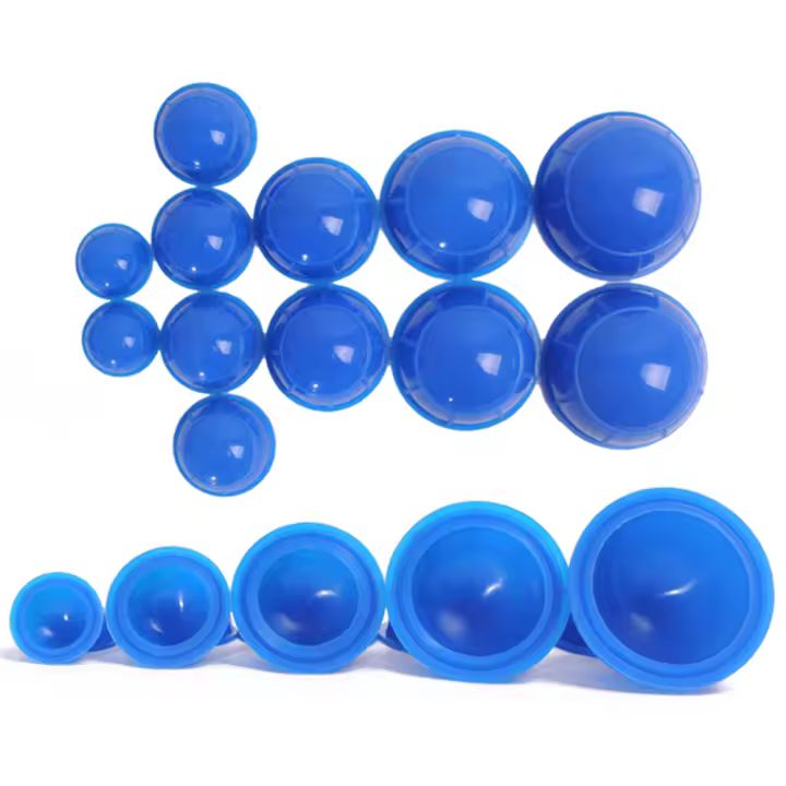 Set De 12 Copas De Masaje De Silicona Para Terapia De Ventosa Y Succión Anti-cellulitis Jars De Vacío Para El Cuerpo Herramientas De Masaje - 1
