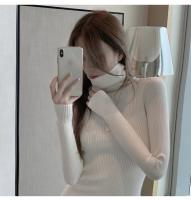Vestido Bodycon De Térmica Para Mujer HELIAR Con Cuello Alto Y Manga Larga Tejido Grueso Para Otoño E Invierno Vestido De Oficina Con Diseño Sólido - details 11
