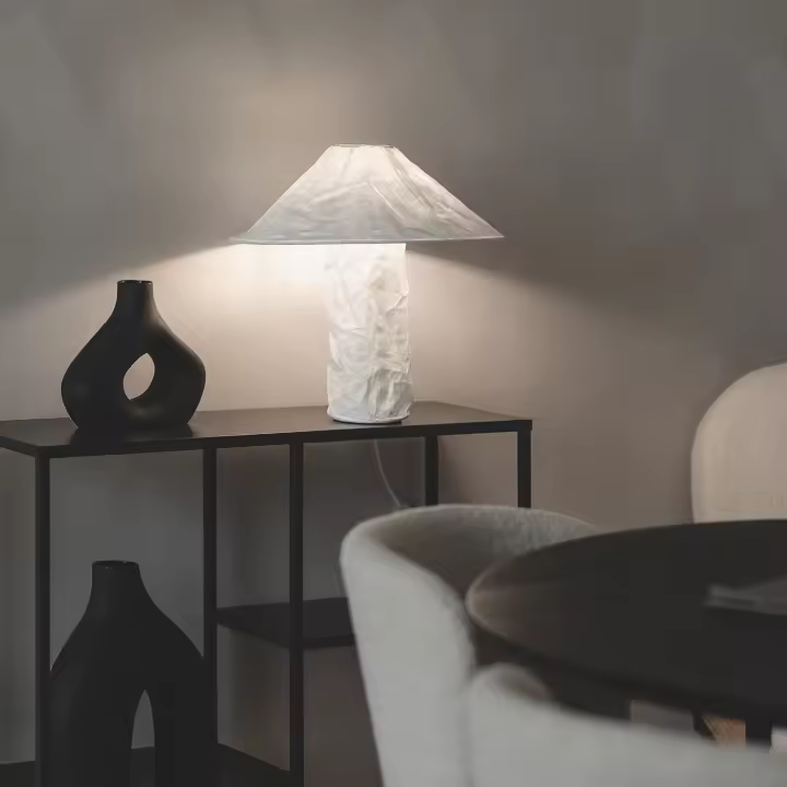 Ledkia Lámpara de Mesa Papel Tyvek Rapa Blanco - 1