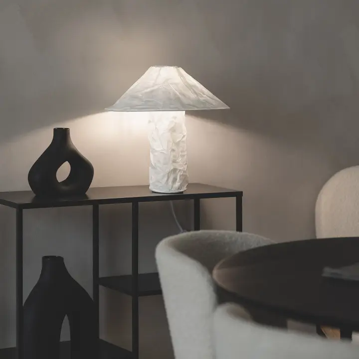 Ledkia Lámpara de Mesa Papel Tyvek Rapa Blanco - 1
