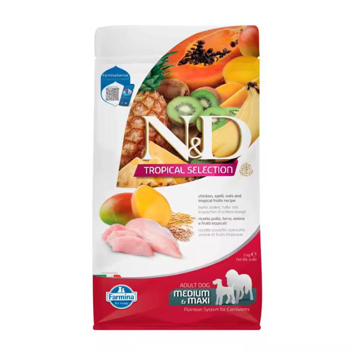 Farmina N&D Tropical Selection Medium / Maxi con Pollo Pienso para Perros 10kg - 1