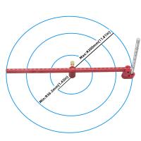 Regla De Dibujo Ajustable De 300mm Compás De Aluminio Localizador De Centro Calibrador De Línea Y Circunferencia Para Carpintería - details 3