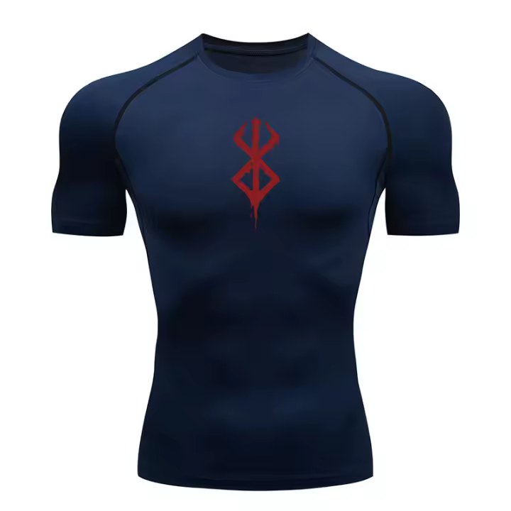 Camiseta De Compresión Para Hombre Anime Fitness Running Gimnasio Sudor Rápido Tees Estilo Deportivo O-Neck Polyester Spandex - 1
