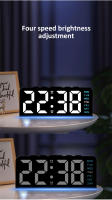 Reloj De Alarma Digital LED 7'' Con Dimmer De Brillo Tres Niveles Dual Alarme Temporizador Fecha Luz Nocturna Para Dormitorios Estilo Moderno Material Plástico - details 6