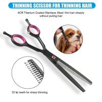 Set De Tijeras Profesionales Para El Aseo De Mascotas Herramienta Para Cortar Pelo De Perros Forma Curva Y Recta Ideal Para Recortar Pelo De Teddy - details 3