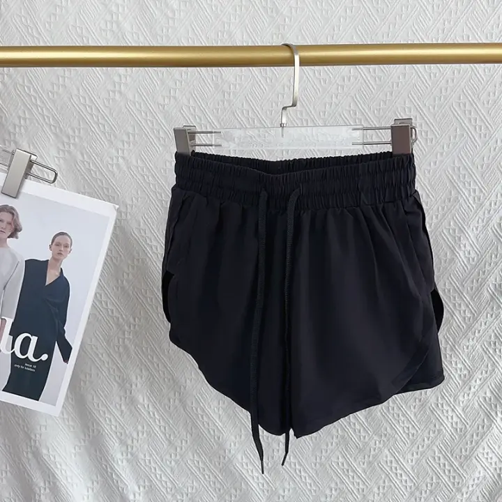 Shorts De Yoga Para Mujer Cintura Alta Doble Capa Secado Rápido Transpirables Para Atletismo Y Running Fitness - 1
