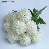 Bola De Flores Artificiales Con 9 Cabezas Chrysanthemum Y Hydrangea Decoración Para El Hogar Y Boda DIY Arreglo De Plantas Verdes - details 6