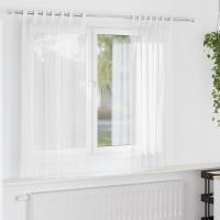 vidaXL Cortinas de gasa con trabillas 2 uds 140x140 cm en color Morado/Terracota/Tuquesa y más | protección solar decorativa para ventanas hogar oficina dormitorio fácil de instalar - details 5