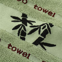 Juego De Toallas De Baño 2pcs Fibra De Bambú 100% Tela Jacquard Lujo Bordado Geométrico Regalo Deportivo Toallas De Mano Y Rostro Cubiertas - details 2