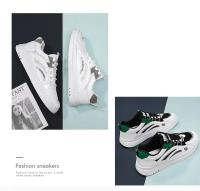 Zapatos De Hombre Primavera Verano Algodón Transpirable Casual Plataforma Bajo Blanco Moda 2024 Zapatillas De Cuero Artificial Talla Verdadera - details 4