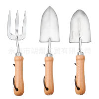 Juego de herraciones de Jardín Amazon Gardening, Pala pequeña en maçeta, Destripador de flores, inoxidable Maple - details 3