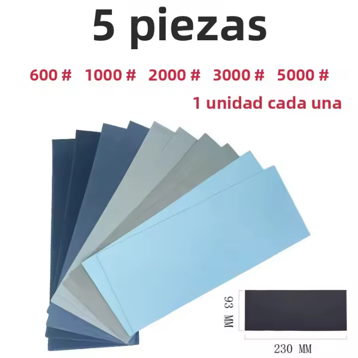 Juego De Papel De Hierro Para Pulir Coche Metálico Y Plástico 60-20000 Grit Herramientas Abrasivas Para Pulido Y Mezcla - 1