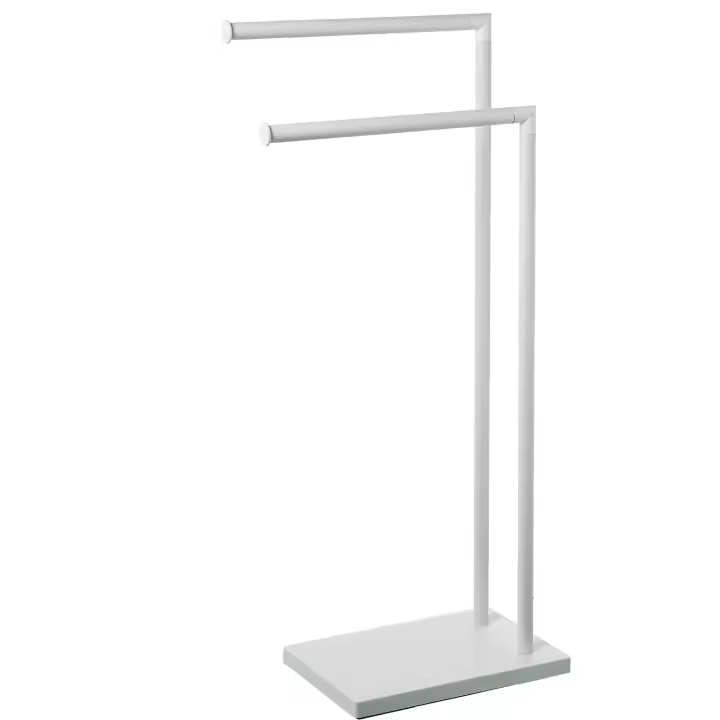 Toallero pie metal blanco 37x20x79cm - 1