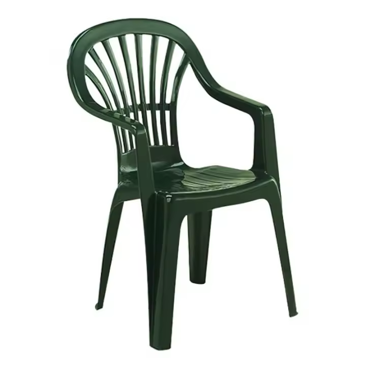 Silla resina monoblock respaldo alto verde zena - 1