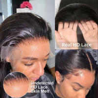 Eva Hair 13x4 Frontera De Encaje HD 2x6 Encaje HD Cierre Recto Encajes De Encaje HD Solo 5x5 Cabello Humano Pre Desplumado - details 12
