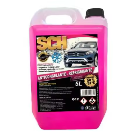 SCH - Anticongelante Coche 50% (G12+) Líquido Refrigerante color luminoso 5 litros - 1