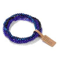 Pulsera de moda para Mujer Juego de 4 pulseras de Cristal Chapado en color para Mujer Juego de GIFT De Fashion Vintage para Novias Joyería de mano Gift para Mujer 19cm - details 8