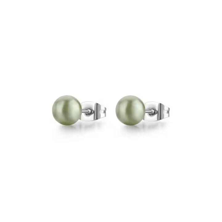 SWI29 S'AGAPò WISDOM 6mm Pendientes de Perlas Verdes S'Agapò - 1
