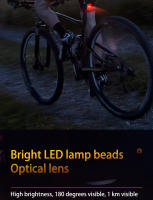 Luz Trasera Recargable Para Bicicleta CYCLAMI Sensor Inteligente Luz De Freno Y Señal De Trasero Para MTB Accesorios De Ciclismo - details 8