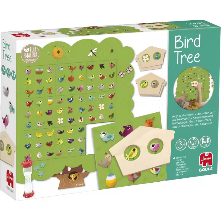 Goula - Birds Tree Juego educativo para niños a partir de 3 años - JUMBO GOULA - 1 a 4 Jugadores - 1