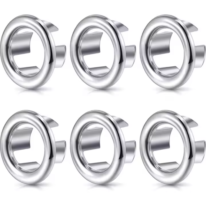 Paquete de 6 anillos de Desborde de fregadero, Desborde decorative para fregadero de Cocina, cubierta de Tapon de fregadero de baño - 1