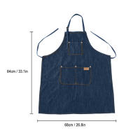 Delantal De Denim Para Cocina Resistente Al Aceite Con Bolsillos Para Herramientas Para Hombres Y Mujeres Adultos Estilo De Café - details 8