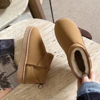 Botas De Plataforma Ultra Mini De Cuero Para Mujer Invierno Botines De Piel Acolchados Botas De Lujo Con Tacón Medio Y Cierre SLIP-ON - details 19