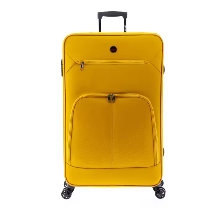 Maleta grande 23 kg, GIORNO 8312, maleta blanda, para facturar, extensible, amplio interior, con bolsillos exteriores, GRAN CAPACIDAD, JOHN TRAVEL, cuatro ruedas dobles 360º - 1