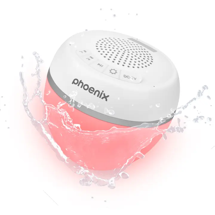 Phoenix Technologies Altavoz Portátil Bluetooth TWS Resistente Al Agua con Luces RGB y Función Manos Libres - 1