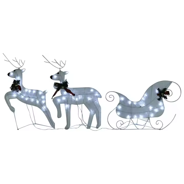 Decoració navide? d rino  trine d Jardí Blanc 6 LED - 1