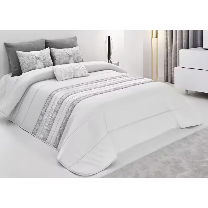 Colcha decorativa, con tres cojines relleno incluido,edredones cama edredon bouti calidad superior,Cómodo y duradero vale para Cama135/150cm Tamaño 250x260cm - 1