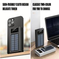Cargador portátil Solar Power Bank 12000Mah/20000Mah Gran Capacidad Incorporado 5 Salidas y 3 entradas Cable y Linterna Compatible con Todos los teléfonos Inteligentes y Dispositivos USB - details 5