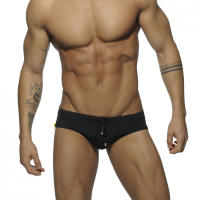 Bragas De Natación Para Hombre Con Pequeño Push-up Y Cierre De Cremallera Estilo Low-Waist Traje De Baño Sexy Para Playa Y Surf Material Poliéster Y Spandex - details 3