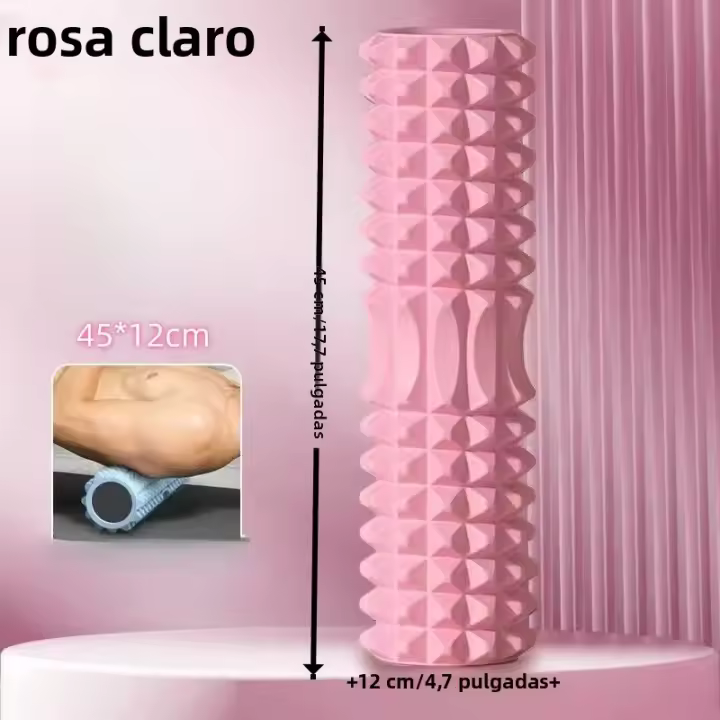Rodillo De Yoga De Espuma Sólida Masajeador De Fascia Muscular Para Relajación Y Estiramiento Fitness Massage Stick TPE 45x13 Cm - 1