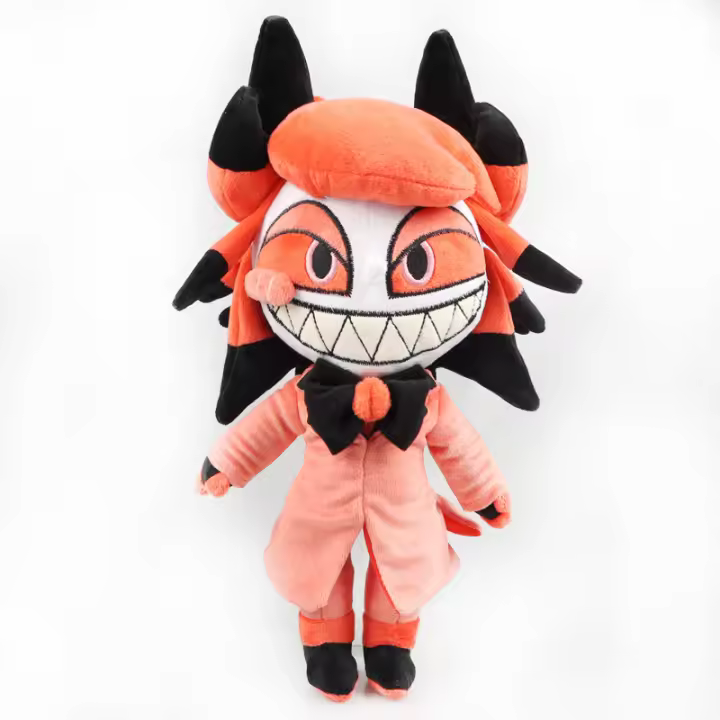 Nuevo peluche de Hazbin Hotel, Angel Dust Meow, ideal para fans de la televisión, ideal como regalo de cumpleaños, Pascua y Navidad para niños y niñas. - 1