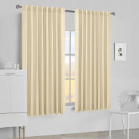 Cortinas Negras Para Sala De Estar Funcionales Y Termoaisentes Listas Para Colocar Diseño Sólido Aislantes De Luz Para Dormitorio - details 4