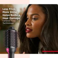 Cepillo secador de pelo de doble voltaje con estilizador antifrizz de iones negativos - voluminizador de aire caliente para 220V-240V Europa y uso en viajes  Ahora con motor mejorado, menos frizz, más brillo y menos daño por calor para lograr u - details 5