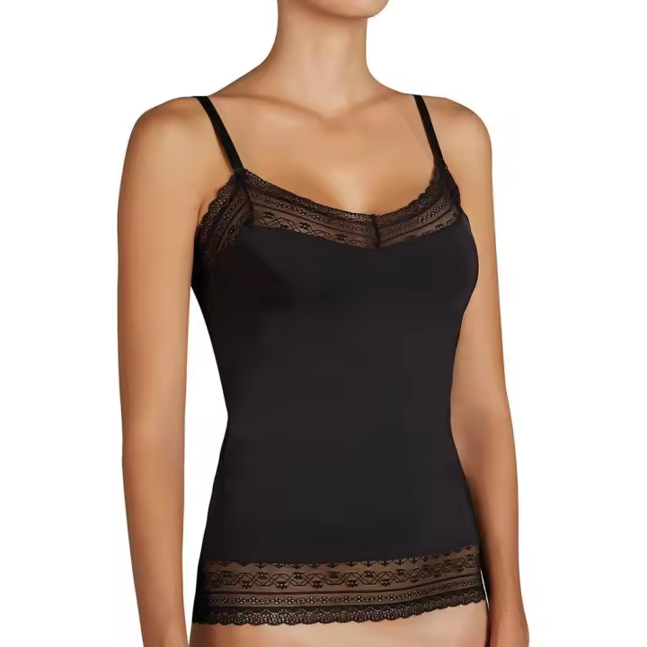 CAMISETA TIRANTE FINO 19144 NEGRO YSABEL MORA - 1