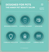 Afeitadora Eléctrica Para Mascotas Profesional Recortador De Pelos Impermeable Para Gatos Y Perros Recargable Mute - details 1