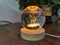 Luz Nocturna De Cristal 3D Pequeño Príncipe 6cm Con Base De Madera LED Siete Colores Regalo Para Niños Y Niñas Para Navidad - details 5