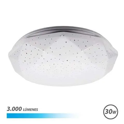 Elbat serie neptuno aplique de techo led 30w 3000lm - 6500k luz fria - diametro 28cm - 1