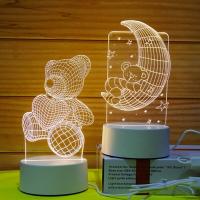 Lámpara De Mesa LED Creativa En Acrílico Para Dormitorio Luz Nocturna Animal Sin Bombillas Incluidas Fuente De Alimentación DC 5V - details 4