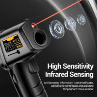 TAUKE TH201 Gun De Temperatura Infrarroja Portátil -50~550℃ Sensor De Láser IR Termómetro Con Pantalla VA Medidor De Termómetro Térmico - details 7