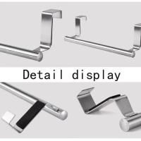 Rack De Toalla De Acero Inoxidable 1PC Soporte Colgante Para Puerta Baño Cocina Armario Herramienta De Almacenamiento Fácil Instalación - details 9