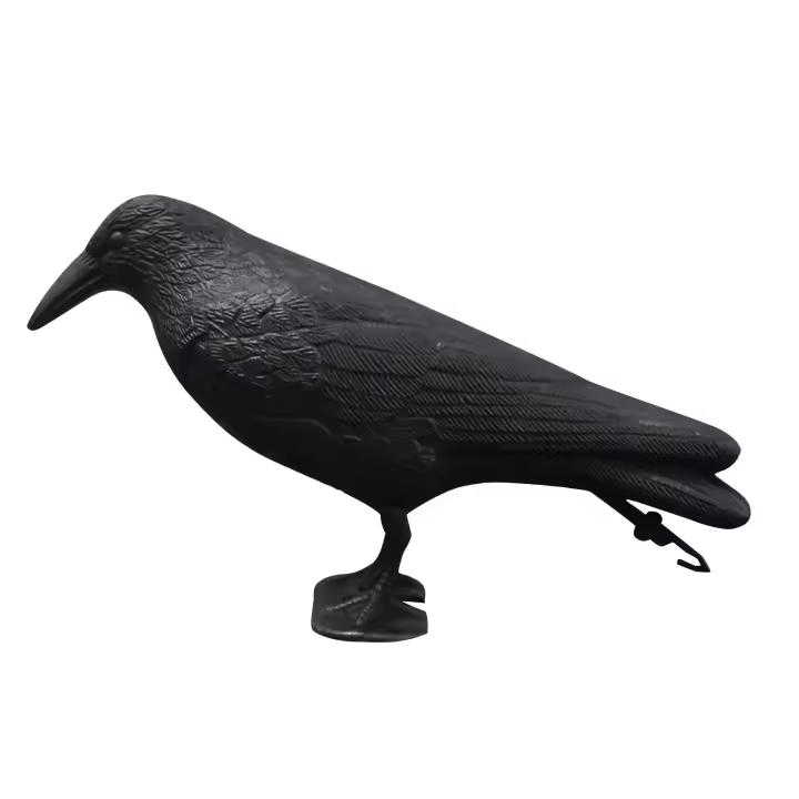 Repelente De Pájaros Negro Corazón De Águila Decoración De Jardín Simulación De Cuervo Y Corazón De Águila Control De Plagas Exterior - 1