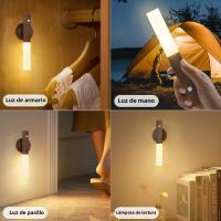 Lámpara De Pared LED Recargable Con Sensor De Movimiento Inteligente Para Pasillo Dormitorio Escaleras Baño Armarios Decoración Luz Nocturna Portátil Magnética - details 1