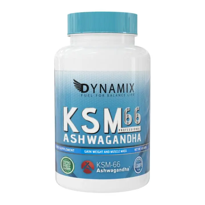 DYNAMIX KSM66 Ashwagandha – 60 Cápsulas  Potencia Natural para Energía, Equilibrio y Masa Muscular - 1